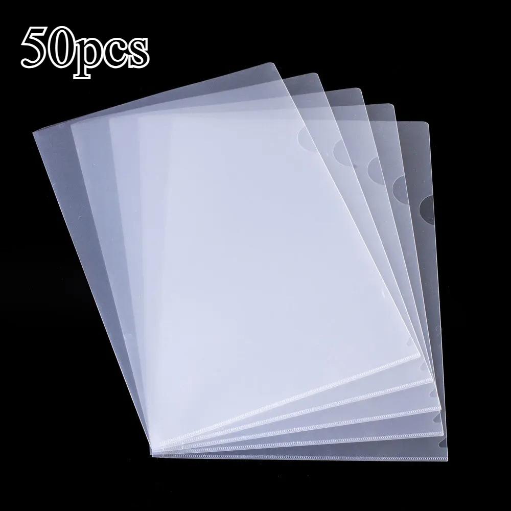 10 To 50 PCS A4 File Folder Desk Organizer Stationery Clear Folder for Documents Office School Supplies