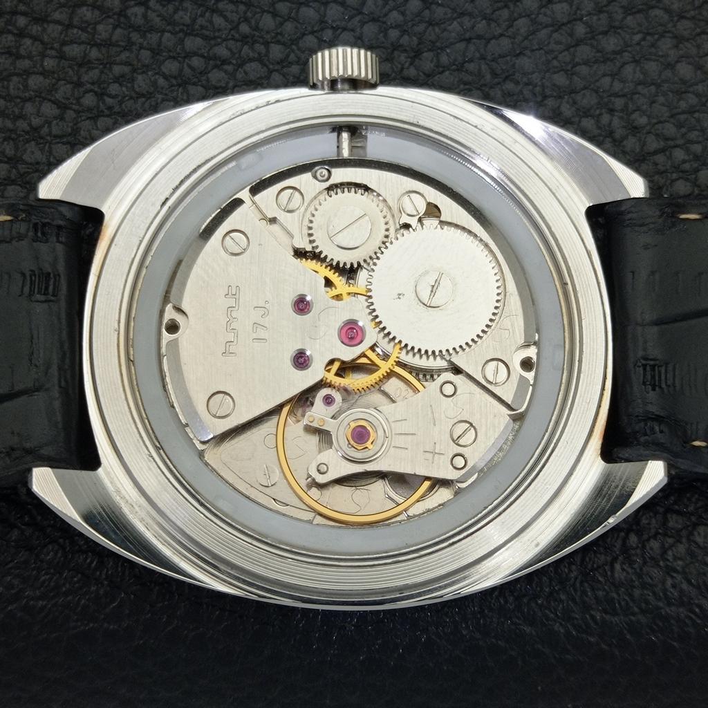 VINTAGE HMT KOHINOOR HAND-WINDING INDIAN MENS WHITE COLOR DIAL WATCH A440915-4 HT-a440915