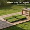 Foldable Golf Hitting Mat Tee Hole Dual Turf Layered Base Practice Tool