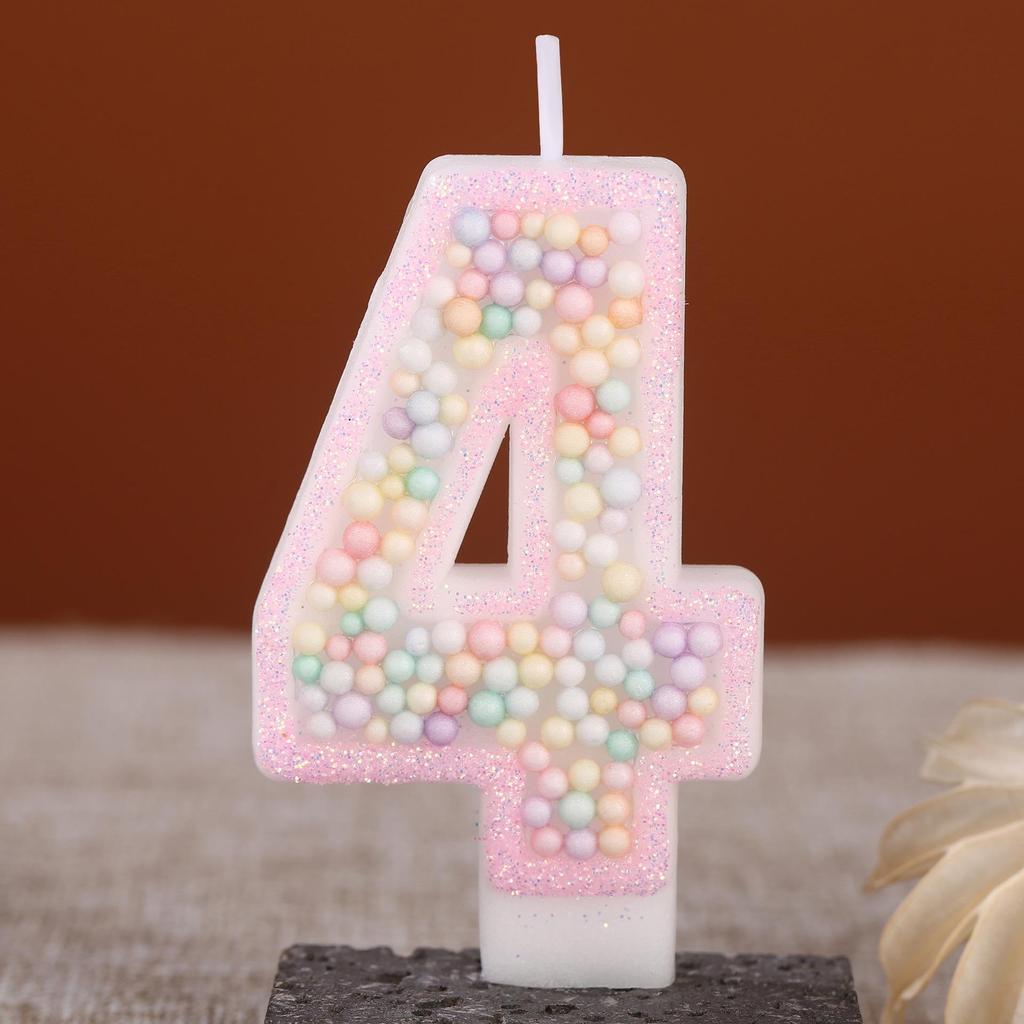 Macaron Foam Birthday Candles - Creative Number Cake Decorations for Kids