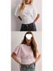 Koreansk-stil Dame Sommer Rund Hals Kort Ærme Løstsiddende T-shirt