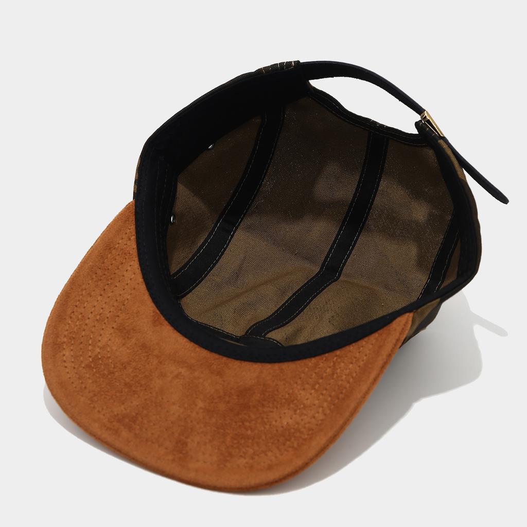American Retro Camouflage Imitation Suede Brim Five-piece Hat Men's and Women's Hip-hop Hat Flat Brim Street Versatile Trend Cap