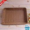 Hardened Brown Imitation Rattan Basket Set: 5-Piece Bread & Fruit Storage Baskets