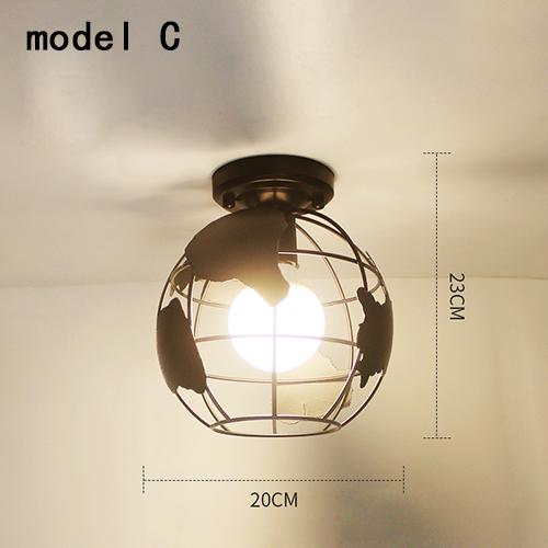 Retro Deckenleuchte Schwarz/Weiß E27 220V Vintage Deckenleuchte Lampe Gemütliche Deko für Schlafzimmer Flur Esszimmer Schwarz Loft