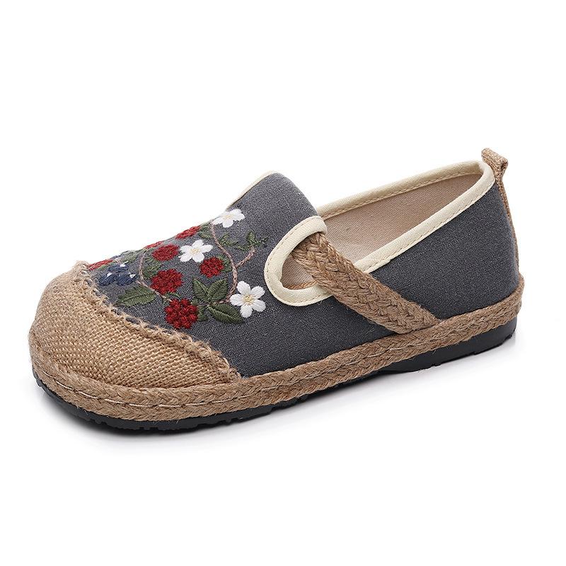 

Curated 2026 Women s Shoes: Trendy Ethnic Embroidered, Shallow-Cut, Low-Top Old Beijing Cloth Shoes. 37 серый