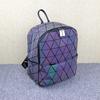 Rhombus Backpack Women's Geometric Rhombus Luminous Color-changing Material Student Schoolbag Korean Version of Male and Female Couples Backpack