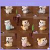 Adorables Figuras de Gatos Traviesos de Resina Para Jardines en Miniatura y Terrarios