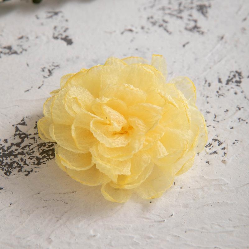 Colored Camellia Rose Fabric Broken Hair Duck Bill Clip Korean Flower Bangs Clip Photo Hair Accessories Woman