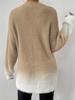 Elegant Women's Wool Gradient Knit Sweater - Autumn/Winter Collection, Round Neck