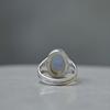 Minimalist Rainbow Moonstone Statement Ring, 925 Solid Sterling Silver Jewelry, Handmade Bohemian Ring