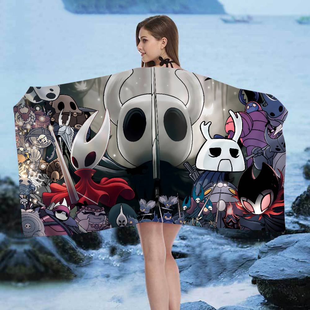 Game Funny H-Hollow Knight S-Silksong Microfiber Beach Towel Absorbent Dry Soft Yoga Swimming Resort Mountain Climbing Towel
