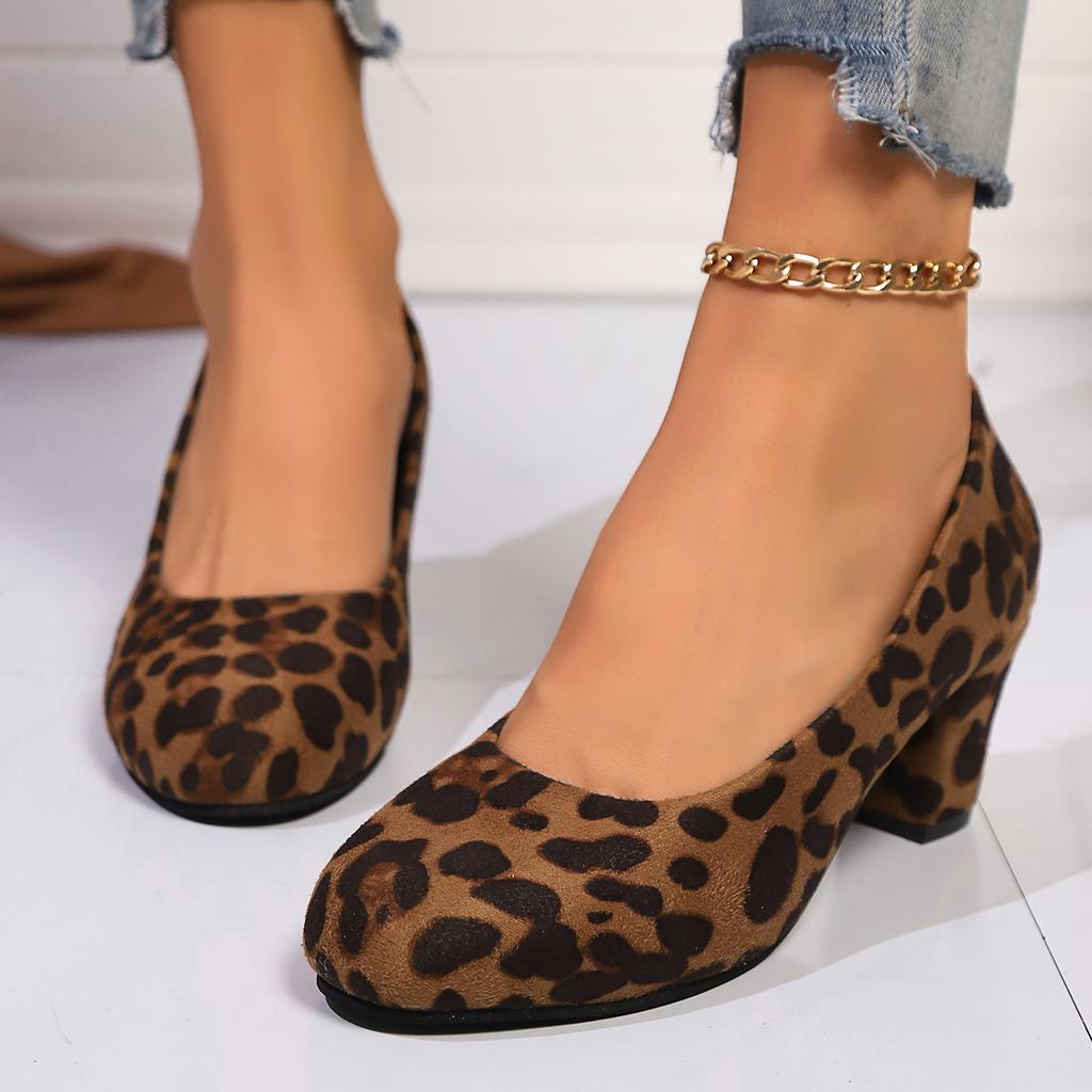 Fashion Women Sexy Leopard Pumps 2025 New Fashion Summer Casual Suit High Heels ShoesHigh-heeled Comfort Elegant Dress Sexy Shoes Women