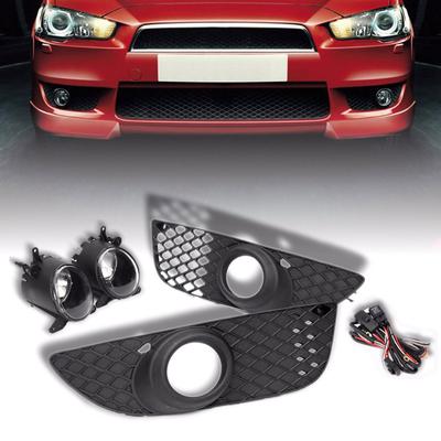 07-15 MITSUBISHI LANCER Fog Lights Driving Lamp Kit w// switch wiring CLEAR