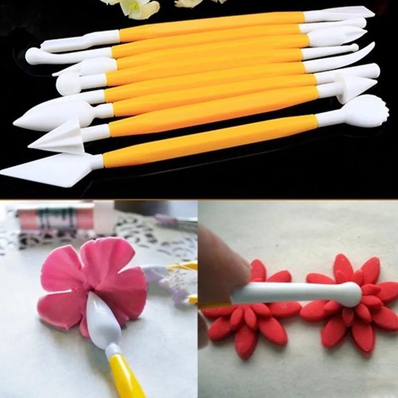 8Pcs/Set  Manual Fondant Cake Carving Knife Kits Baking Decorating Tools Decoration Modelling DIY Tools