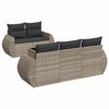 VidaXL Salon de Jardin avec Coussins 6 pcs, Canapés de Terrasse, Ensemble de Meubles de Patio, Mobilier d'Extérieur, Gris 3221101