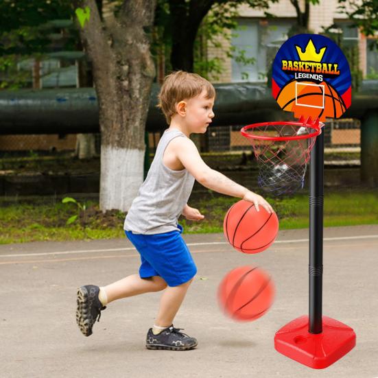 1 Set Basketballkorb-Set mit Ballpumpe, verstellbar, bohrfrei, einfache Montage, dreiteilig
