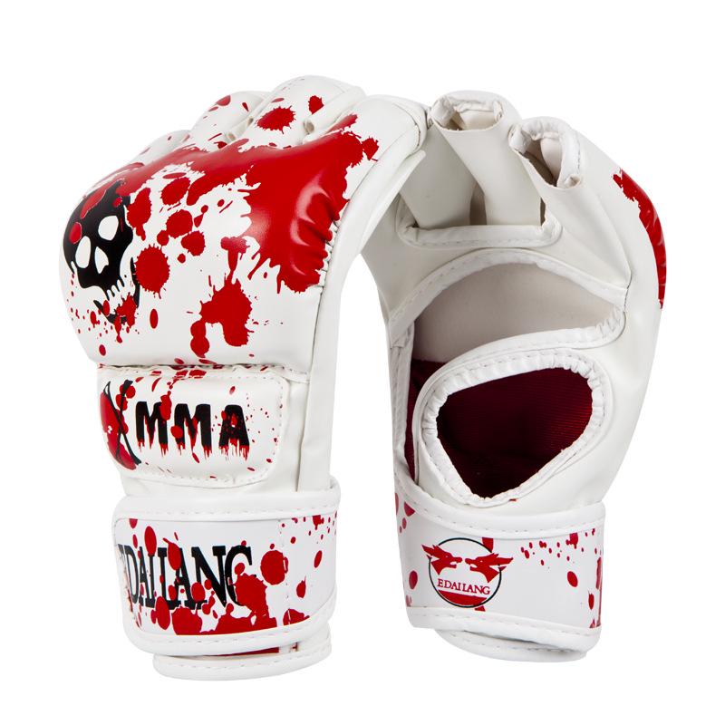 MMA & Sanda Fingerless Boxing Gloves for Adults & Kids - Half-Finger Design