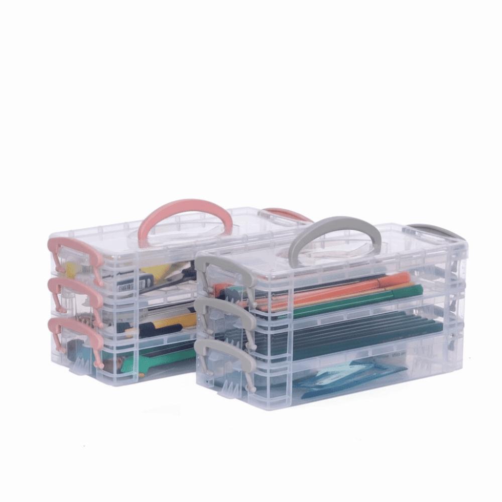 Transparent Watercolor Stationery Organizer Multi Layer Detachable Storage Case  Art Supplies