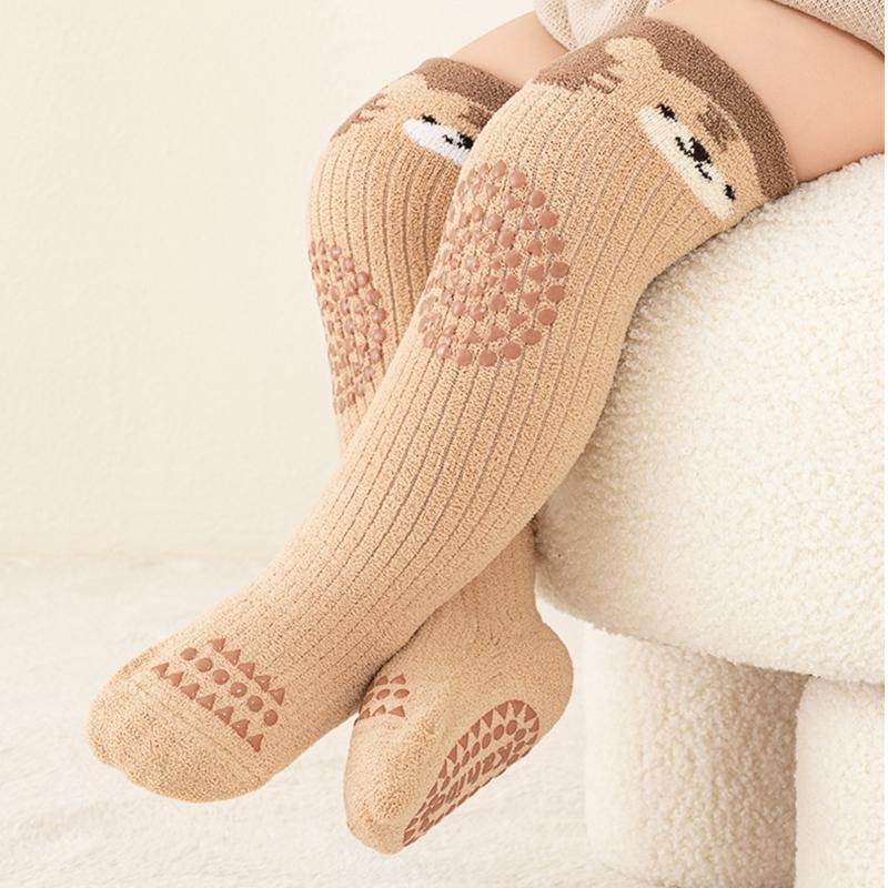 Winter Warm Toddler Long Socks Baby Knee Socks with Animal Pattern Infant Knee Stockings for Baby 0-3 Years