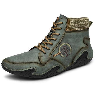 Bottes d'hiver en cuir imperméables pour hommes, avec fourrure, bottes de neige Super chaudes, chaussures décontractées d'hiver, baskets montantes, bottines occidentales