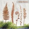 Vintage Metal Garden Stakes Set of 5 for Outdoor Use to Add Decorative Flair to Lawns Flower Beds Pathways and Porch Areas