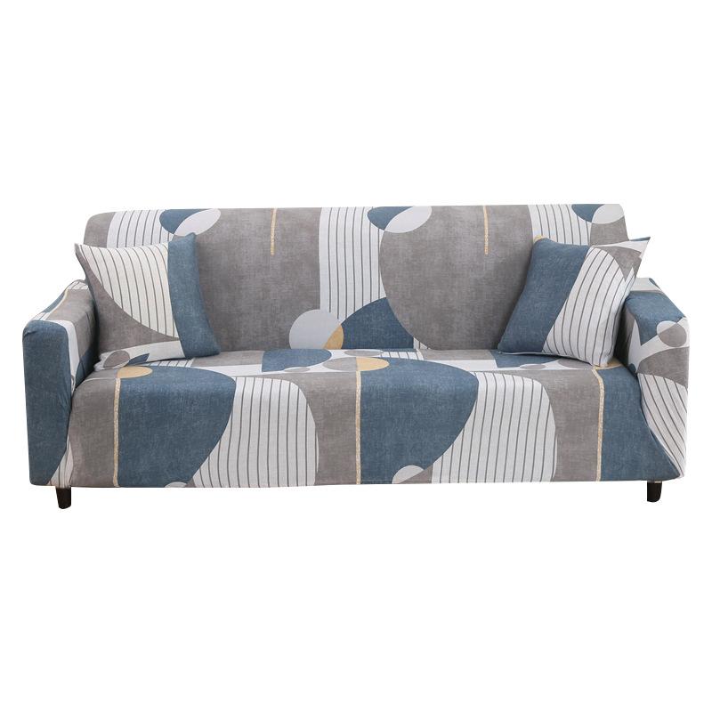 Elastischer Bedruckter Sofabezug All-Inclusive Vier Jahreszeiten Universal Kombinations Chaiselongue Sofabezug Milchseide