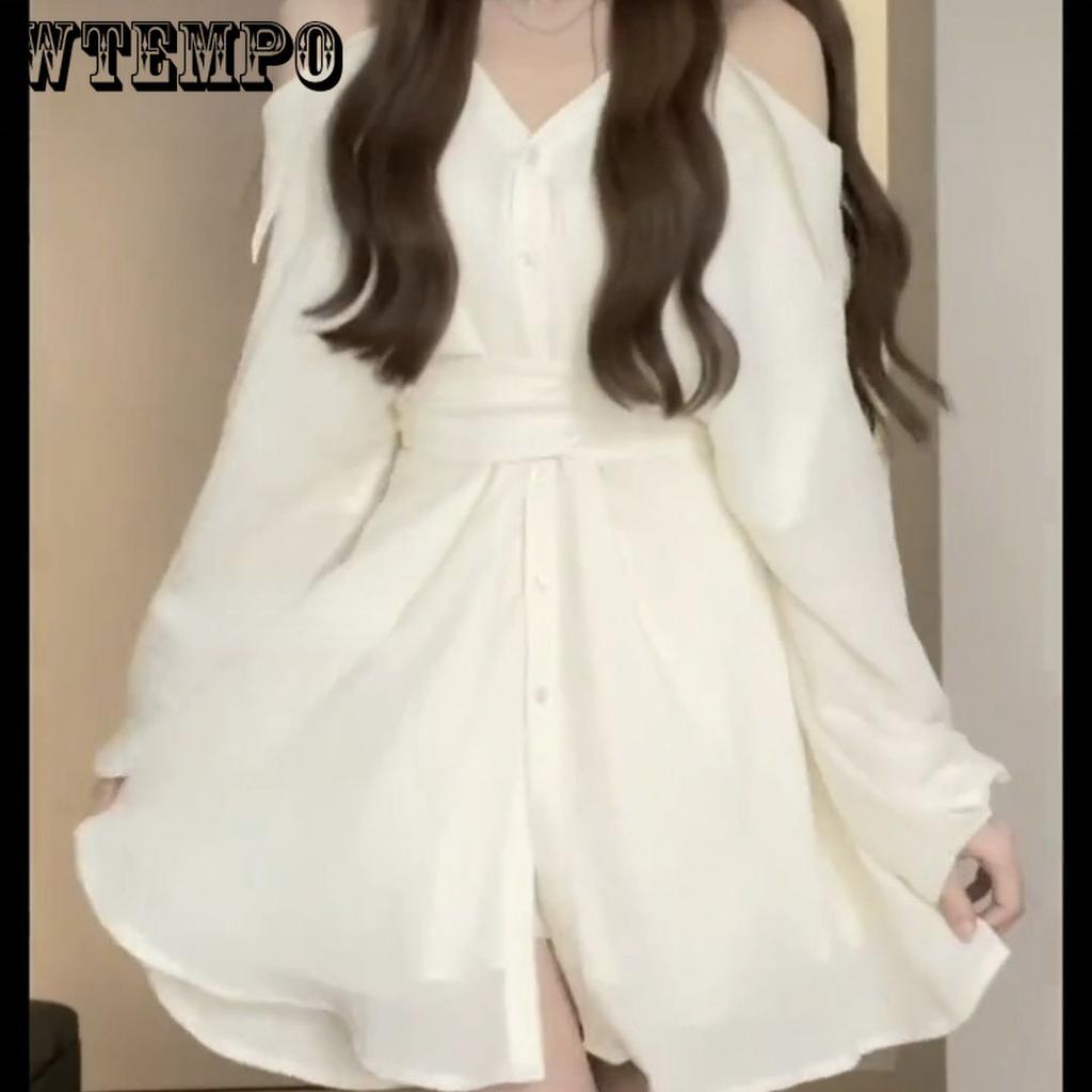 New Year Exquisite Suit Dress Halter Neck Gentle Top A-line Short Skirt