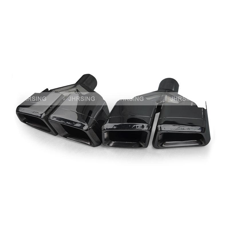 Mercedes E-Class W212 AMG/E63 Quad Square Outlet Stainless Steel Exhaust Tailpipe