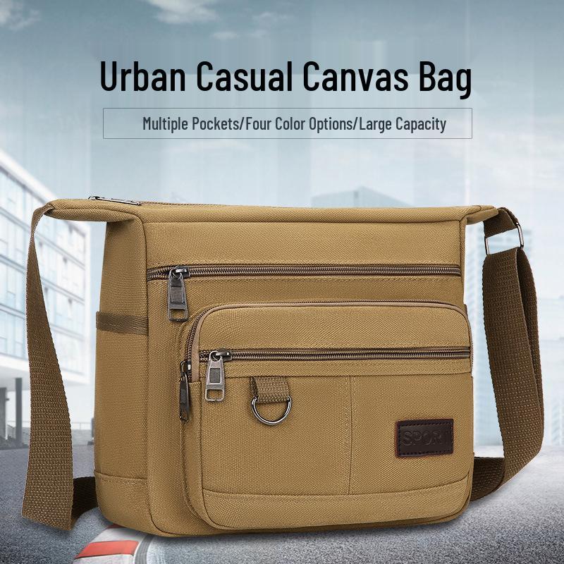 Herren Canvas Umhänge- und Schultertasche - Lässige Reise Messenger und Rucksack