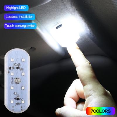 Car Interior Light LED Car Proof Touch Flash Light Door Magnet Touch Light USB Chargeable Battery Car Motorhome Ceiling Lamps