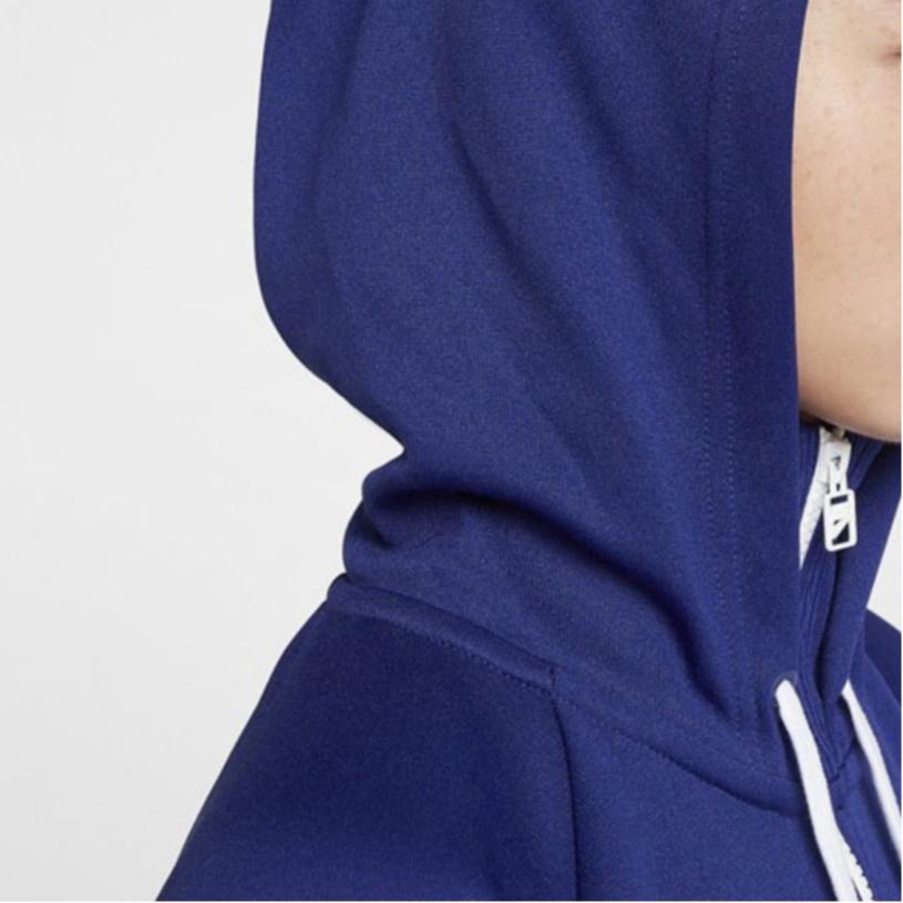 Nike Logo Printed Hooded Zip-Up Sports Jacket Women Jackets Blue Purple 932432-590