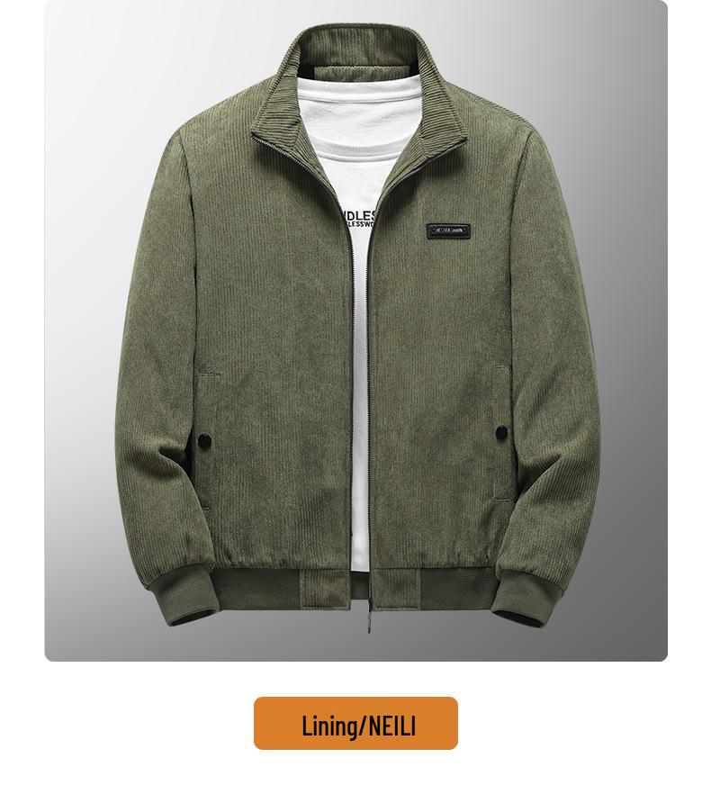 Men's Warm Lambswool Corduroy Jacket - Casual Loose Fit