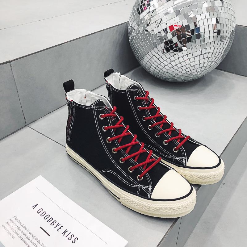 

Мужская обувь Afan Ting, популярные новинки, парусиновые туфли Zhongbang, мужская обувь, тренд, интернет-знаменитость, универсальные высокие студенческие туфли T802 39 чёрный