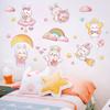 Lindas pegatinas de pared de conejos para la distribución de la habitación de los niños, decoración de dormitorio con corazón de niña, pegatinas de patrón pequeño XY6033