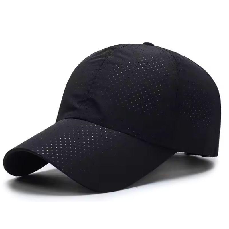 

Hat Men Spring Summer Solid Color Mesh Cap Baseball Cap Wom Color: black