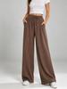 Women S Wide Leg Loose Casual Solid Straight Leg Pants