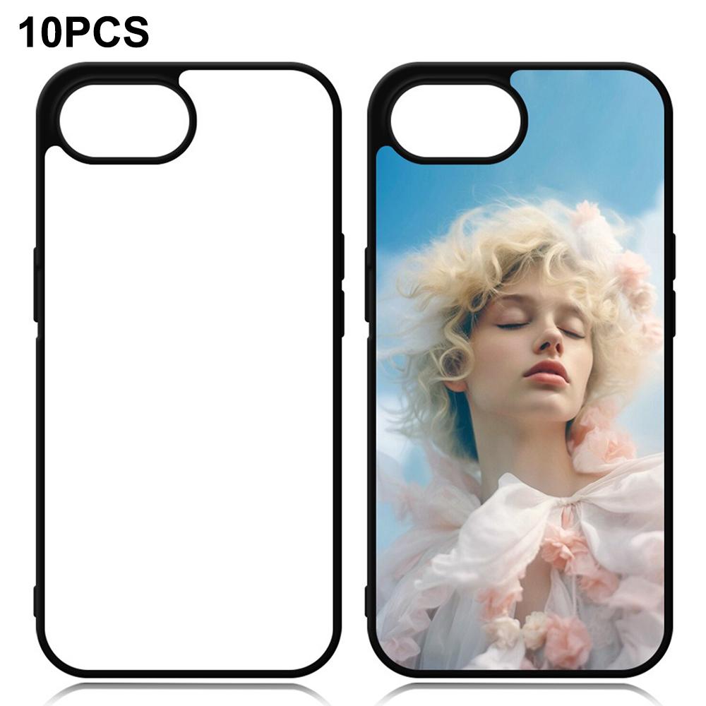 

10Pcs/Pack For iPhone 16e Case PC+TPU Phone Cover Support Heat Transfer Printing Type A