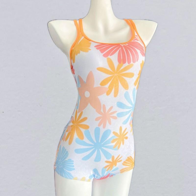 

Racing Print Backless Conservative Belly Small Chest One-piece Ins Style High-value Women s Swimsuit Large Size XL