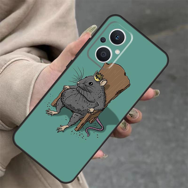 Cute Cartoon Animal Rat Case For OPPO Reno 8T 13F 14F 12F 11F 10 12 13 14 Pro 7 8 Lite OPPO Find X8 X6 X9 Pro Cover