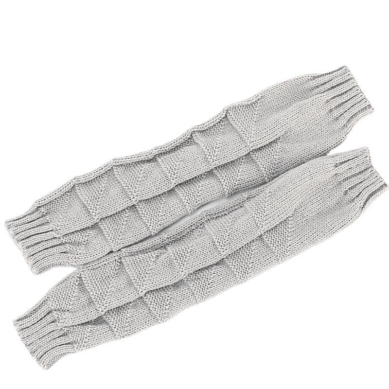 New Autumn and Winter Faux Sleeve Woolen Gloves for Men and Women Knitted Warm Half Finger Wrist Protection Gloves