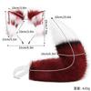 A simulated suit with earrings, fox ears, headbands, fox tail, plush beast ears, and beast tail.