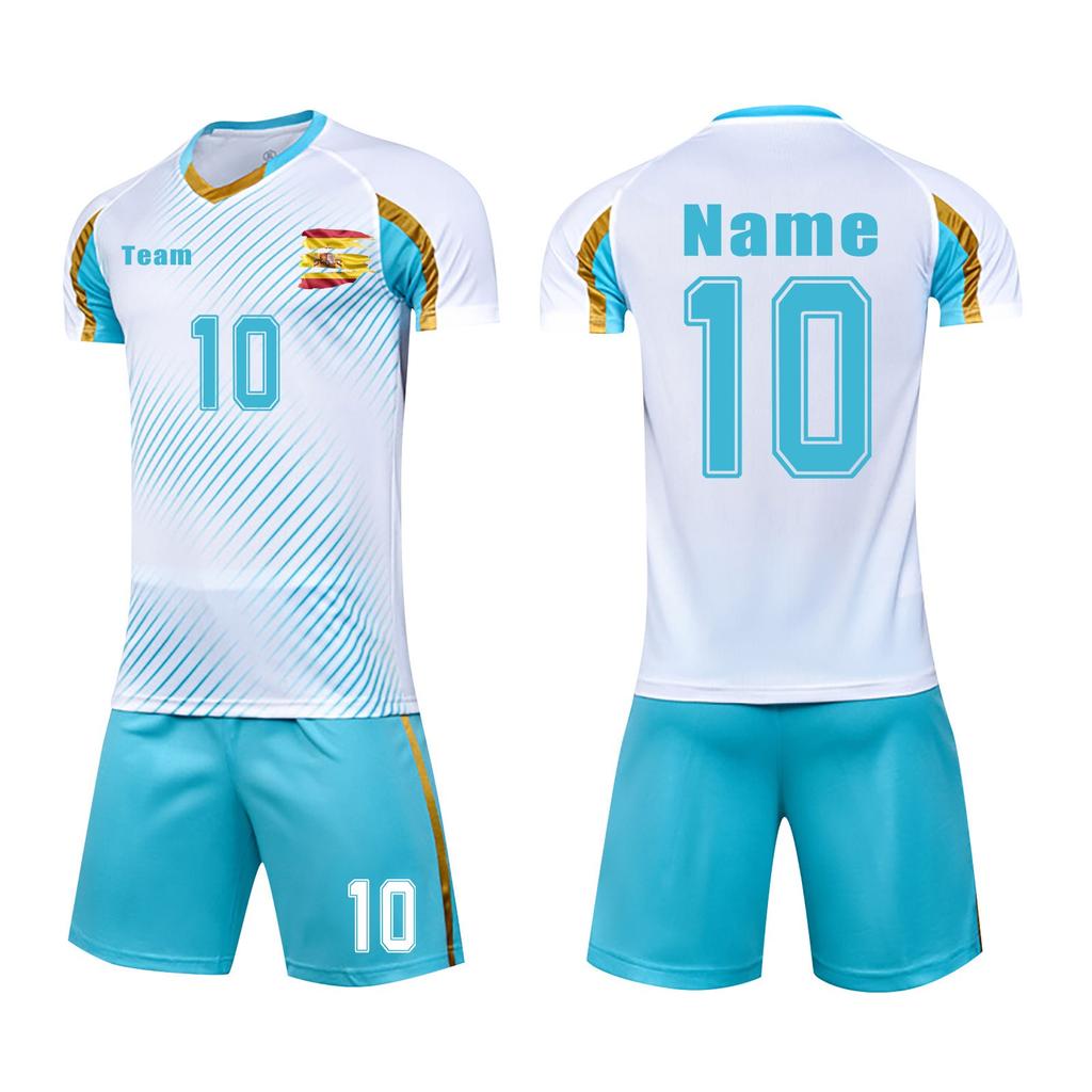 Men's Soccer Jersey Set Quick-Dry Sportswear with Shorts for Training and Matches, Sizes S-XXL