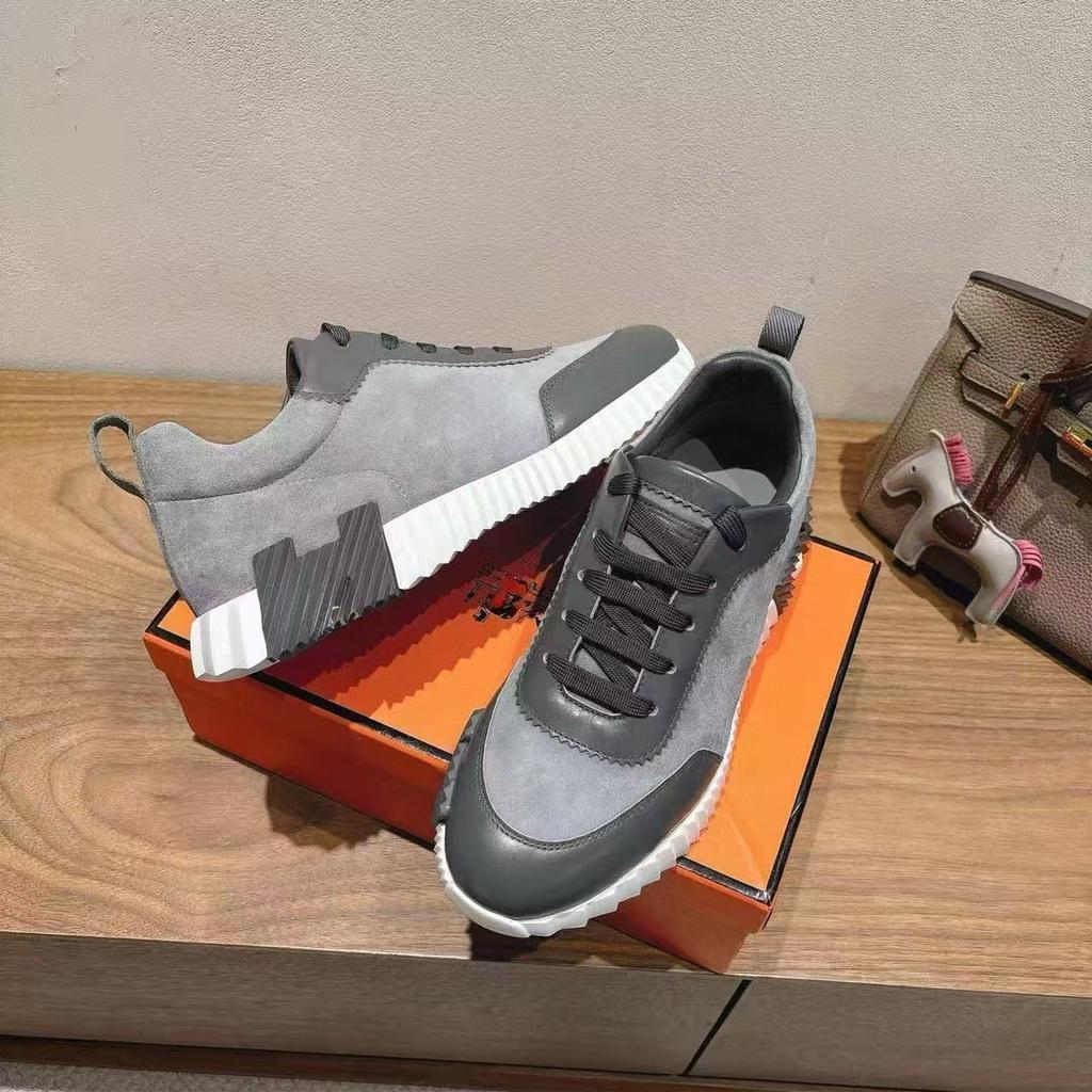 Large Size Men's Shoes H Sports Shoes Couple Style Lace-up Leather Fashion Casual Shoes Tide