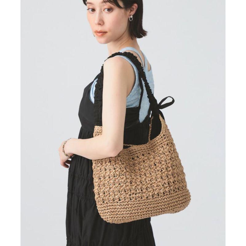 

Сестра Сакура Японский Стиль Экспорт Raybeams Соломенная Плетеная Банты Отпуск Пляж Женский Рюкзак через Плечо Летний Black shoulder strap