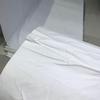 Pure White Satin Stripe Hotel Bedding: Solid Color Single Sheets