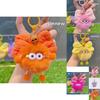 Cute Cartoon Bowknot Rabbit Fur Keychain Colorful Pom Pom Accessory For Women