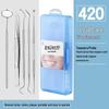 Dental Oral Care Tool Set: Stainless Steel Mouth Mirror, Probe, Tartar Remover, Toothpick