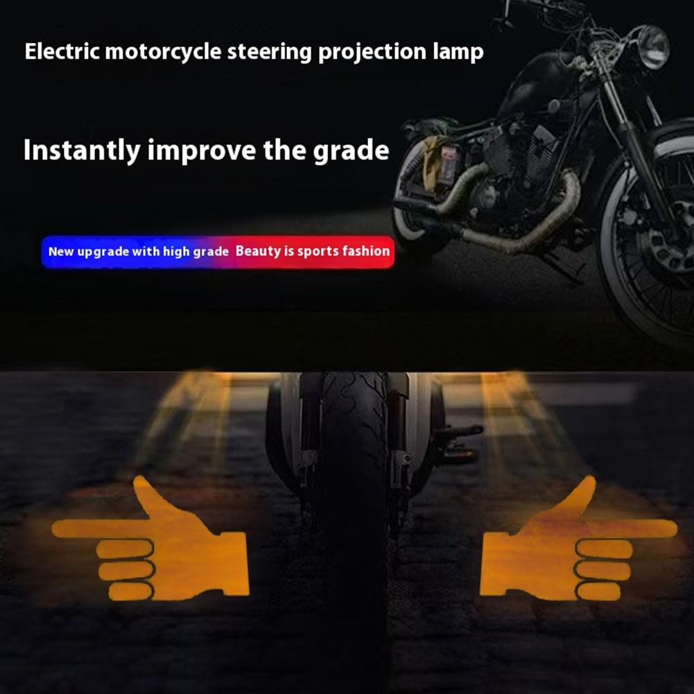 Universal Motorcycle Projection Turning Signal Illumination Lamp LED Atmosphere Motorbike Highlight Warning Indicator Light