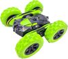 Threeking RC Stunt Cars Auto na dálkové ovládání Oboustranné řízení otočné auto o 360 stupňů, zelená