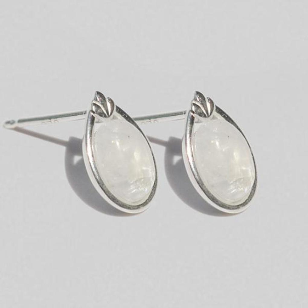 Women's Daily Accessory Sari Moonstone Gemstone Earrings